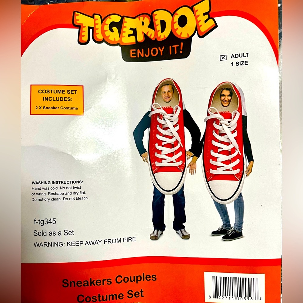 Sneakers Couples  Halloween Costume Set, Adult Size -One size